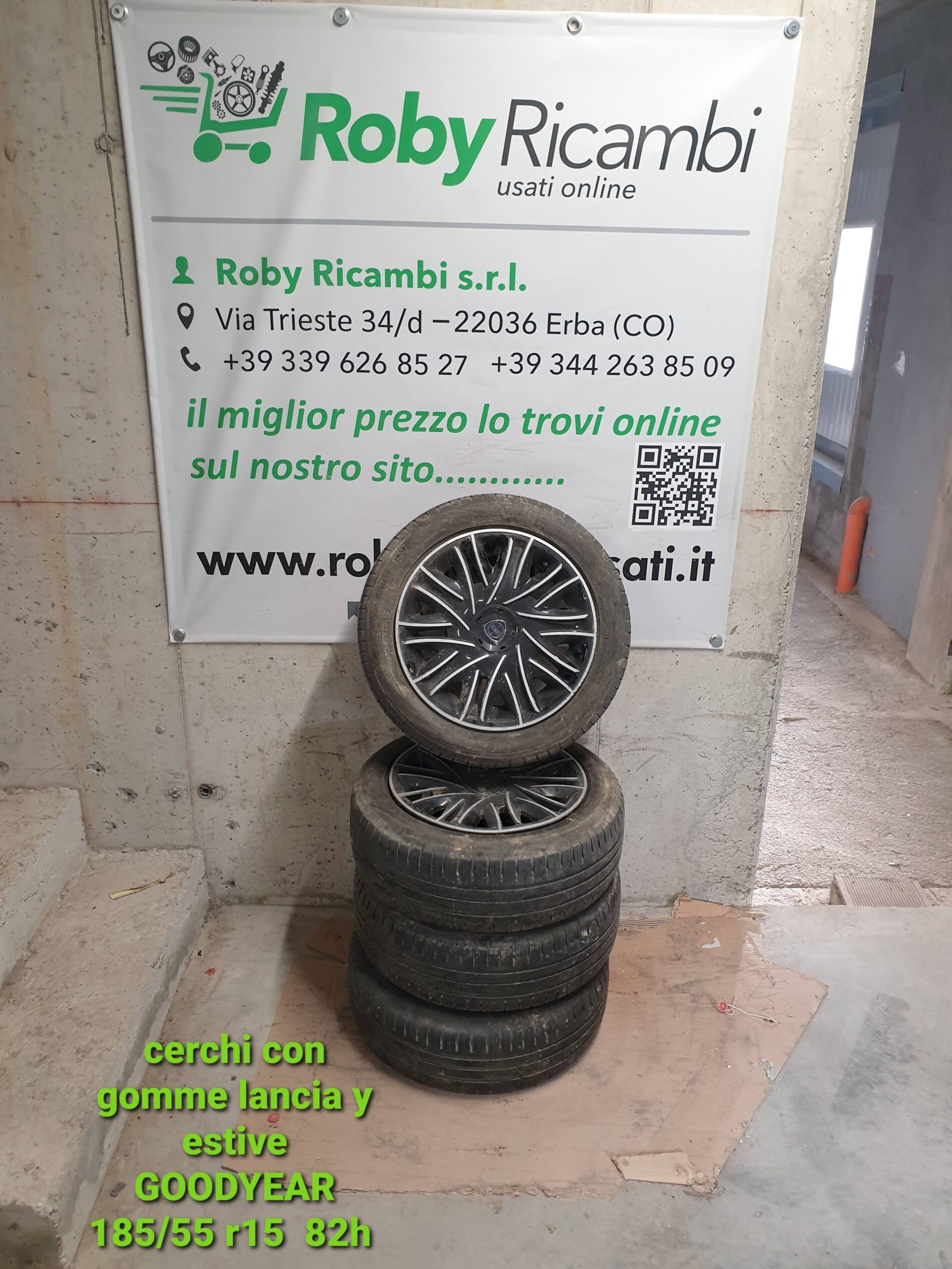 Cerchi con gomme Lancia y ESTIVE GOODYEAR 185/55 r15 82h