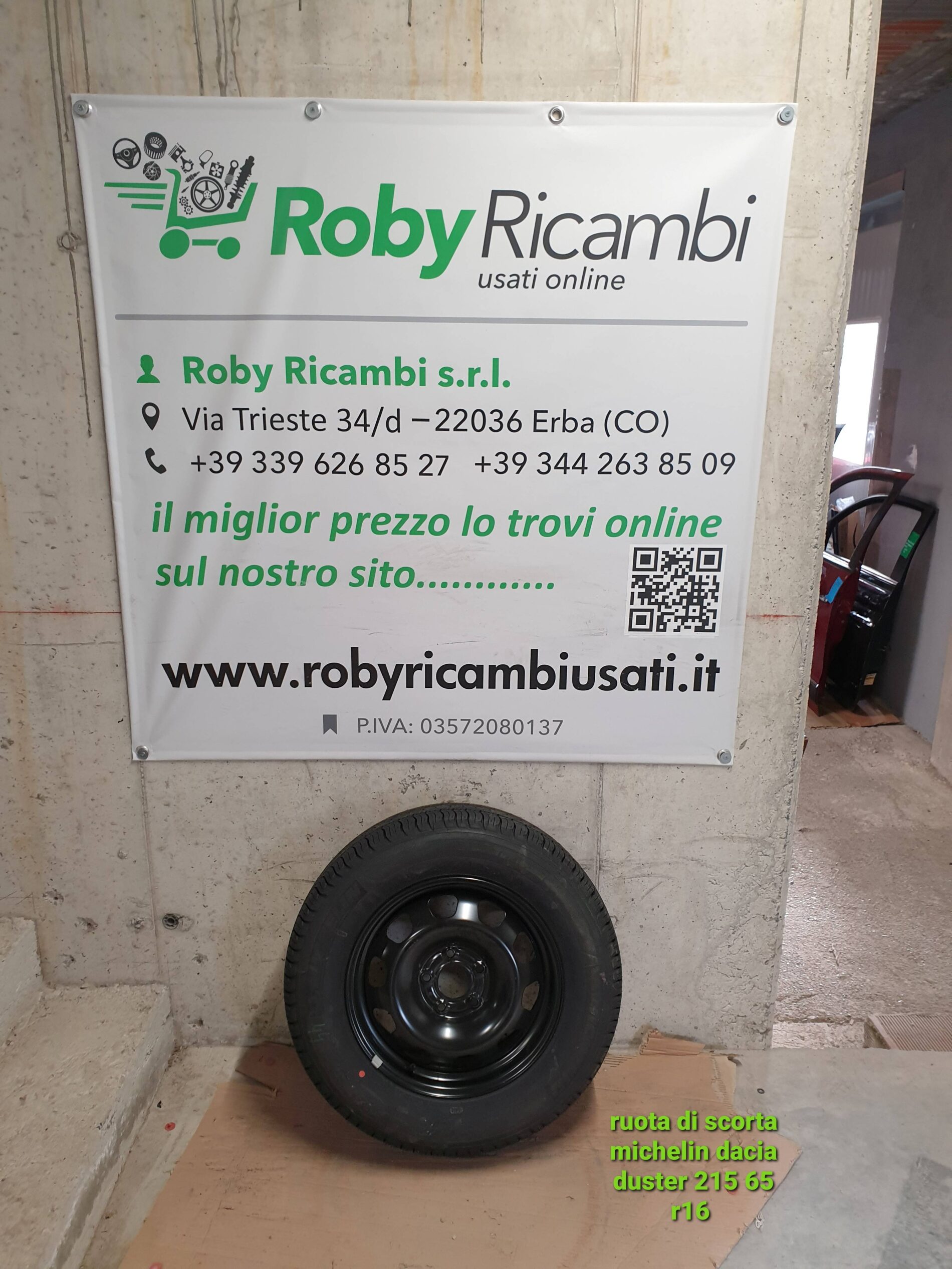 Ruota/cerchio/gomma di scorta Michelin Dacia Duster – 215/65 r16