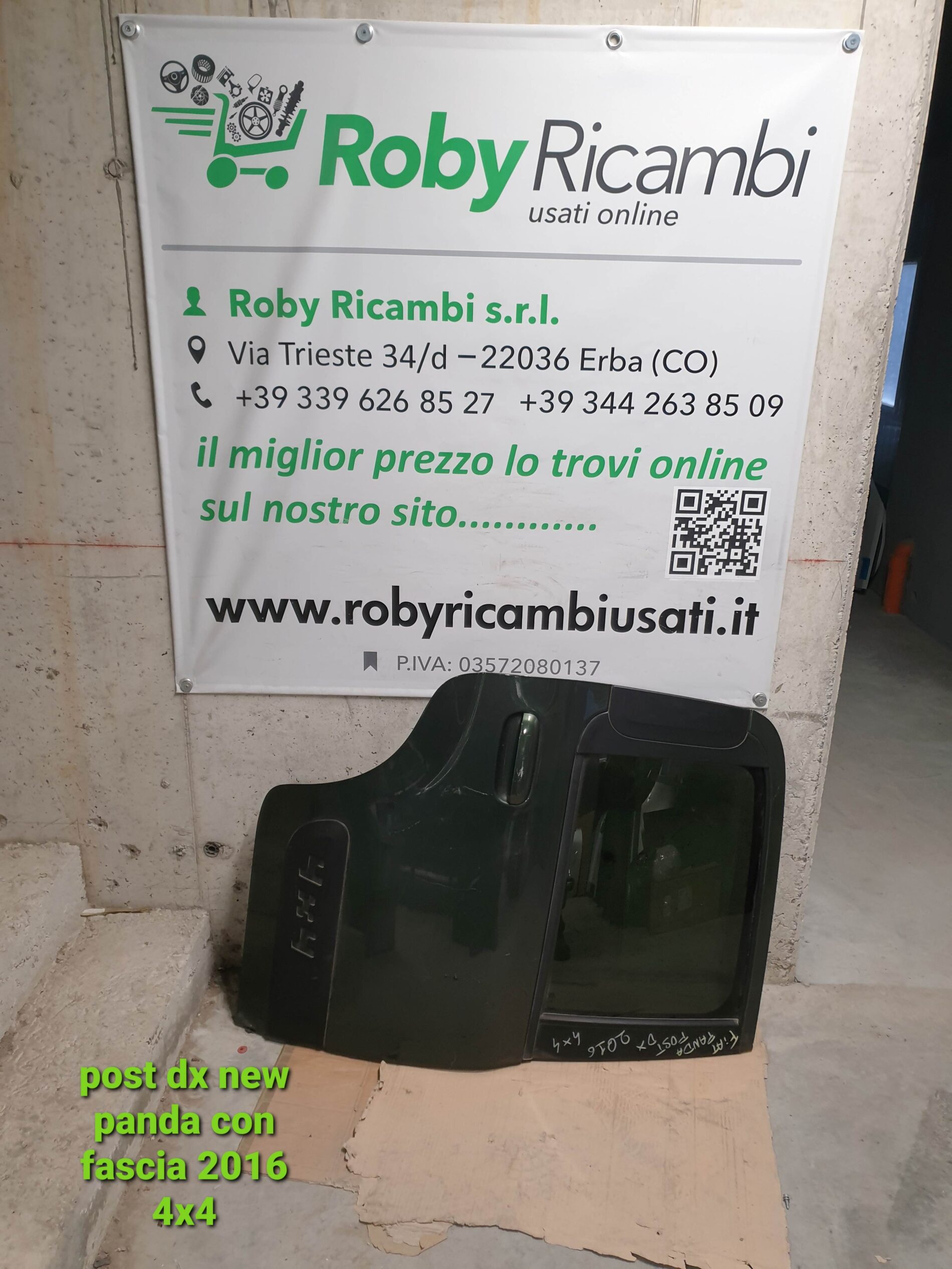 Porta/Portiera posteriore destra Fiat new panda 4×4 – 2016  CON FASCIA