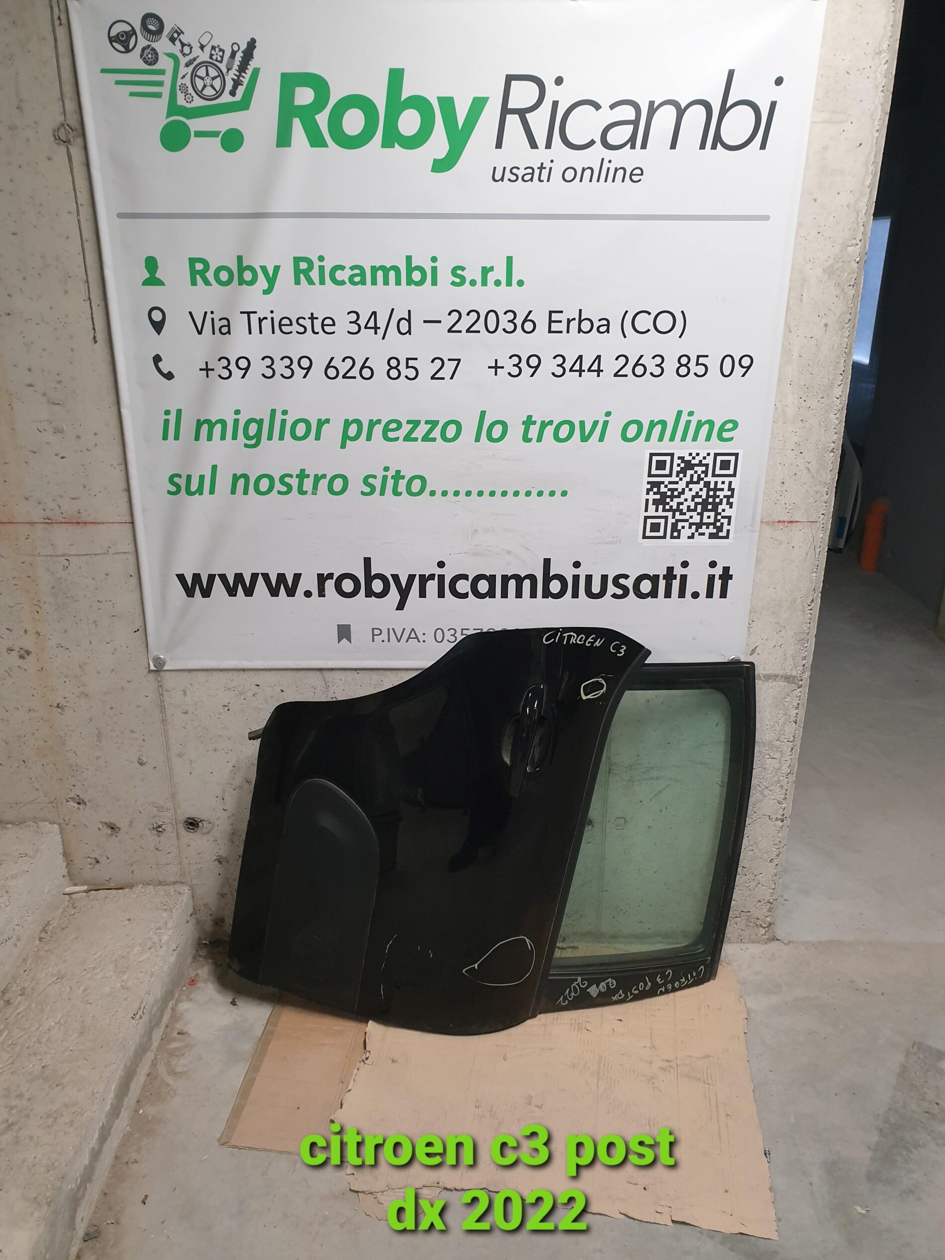 Porta/Portiera posteriore destra Citroen C3 – 2022 CON FASCIA