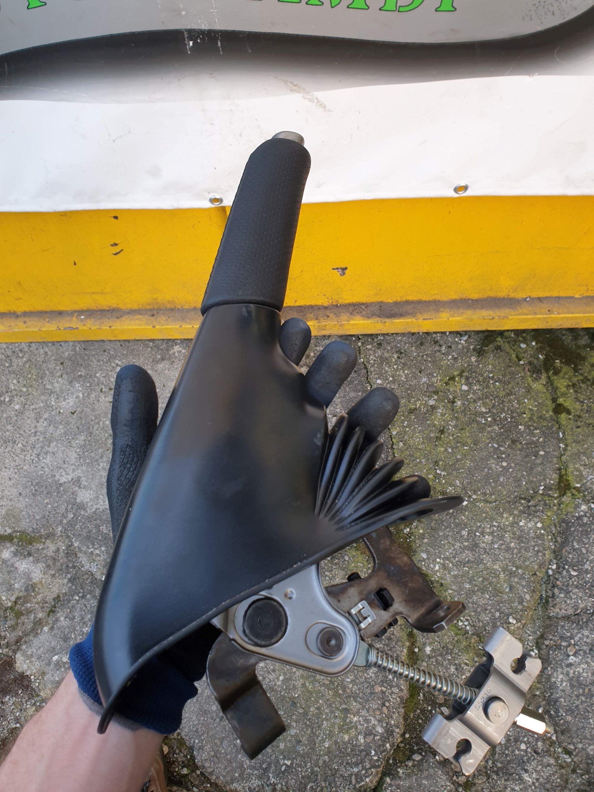Leva freno a mano in pelle per fiat 500 abarth