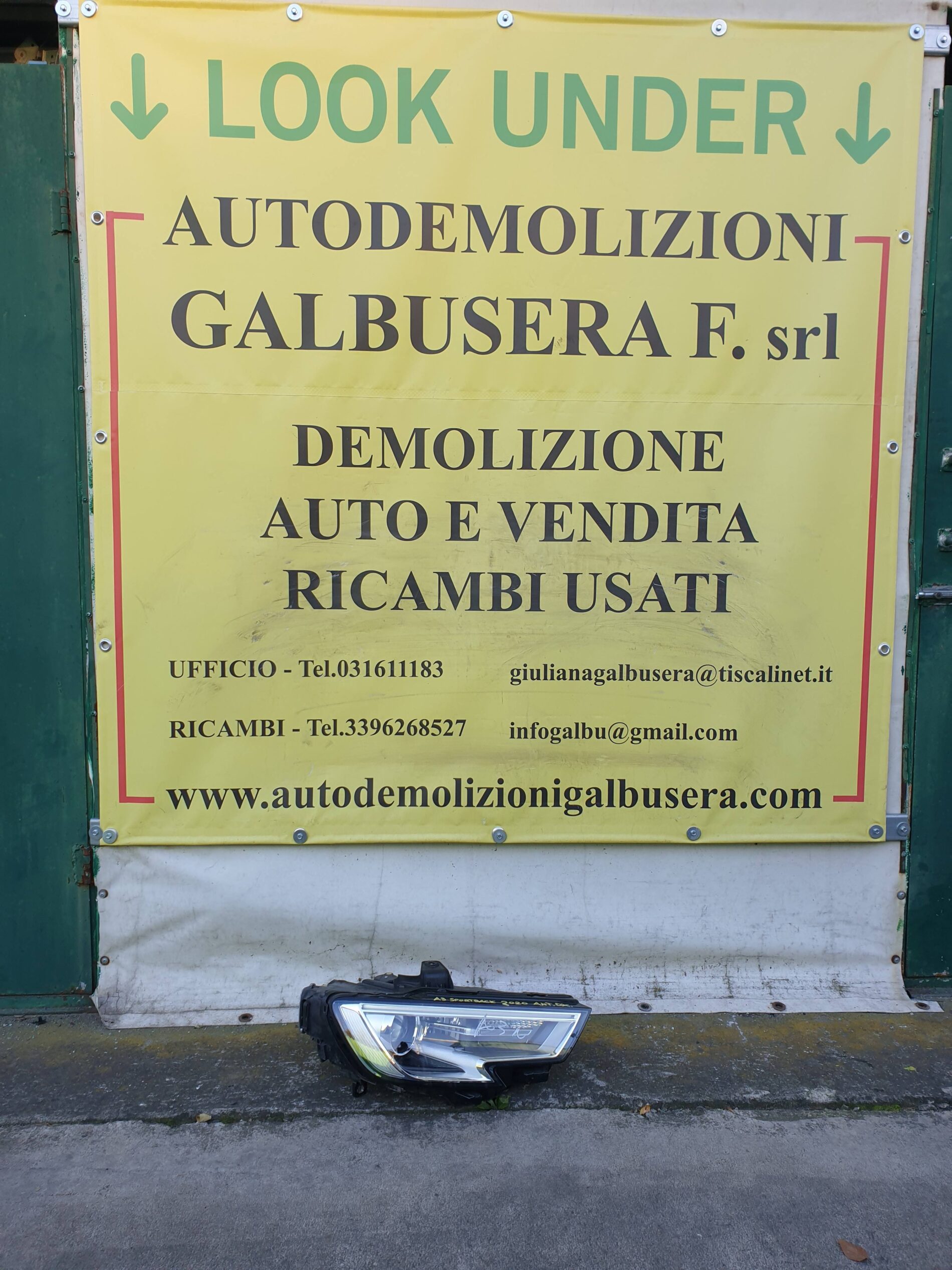 Faro/Fanale Anteriore Destro x Audi A3 Sportback Restyling- 2018