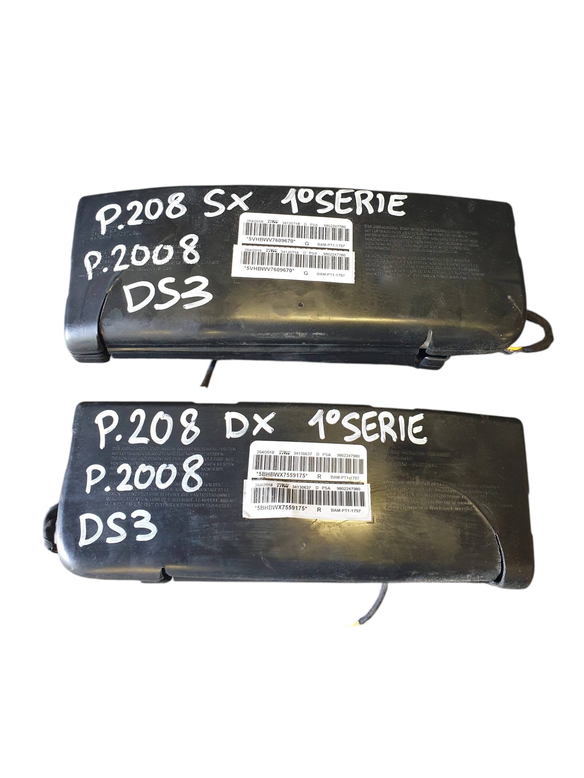 Airbag Sedile Destro e Sinistro Peugeot 208/2008/Ds3